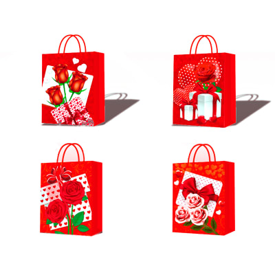 BOLSA DE REGALO LOVE DE OSO /ROJO 18X8X241