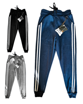 PANTALON PLUSH JUVENIL NIÑO LISO PRETINA AJUSTABLE BOLSILLO SIN CIERRE   | 12 UNID1