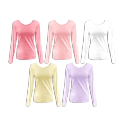 CAMISETA DE NIÑA JUVENIL CUELLO REDONDO  | 12 UNID1