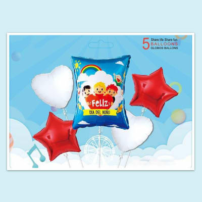 SET 5 GLOBOS HELIO DIA DEL NIÑO OLD1