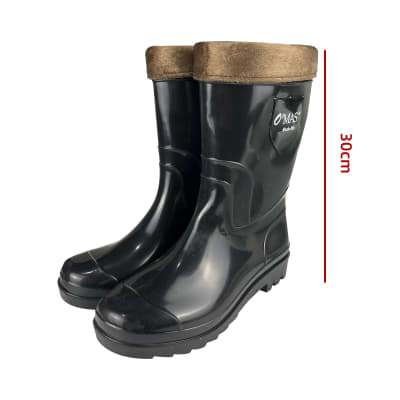 BOTAS DE AGUA ADULTO CON FORRO POLAR LISO  30CM TALLA 39-43 | 25 UNID1