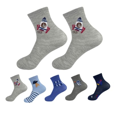 CALCETINES DE NIÑO DISEÑOS ASTRONAUTA TALLA  9-12  | 12 UNID1