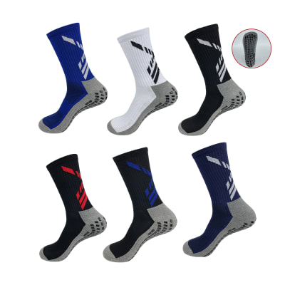 CALCETINES DE HOMBRE FUTBOL LARGOS JASPEADO TOALLA TALLA 40-44 | 12 UNID1