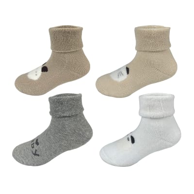 CALCETINES DE BEBE NIÑO DISEÑO ALGODÓN TALLA 9-18 MESES | 12 UNID1