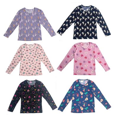 CAMISETA DE NIÑA JUVENIL CON DISEÑO SURTIDO POLAR | 12 UNID1