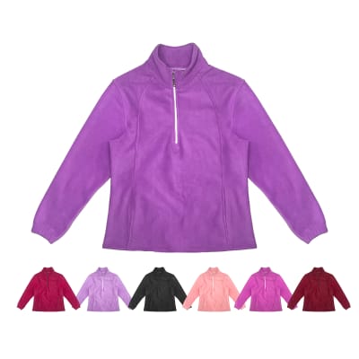POLERON PLUSH  DE MUJER CON MEDIO CIERRE | 12 UNID1
