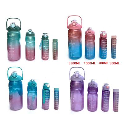 SET 4 BOTELLA PLASTICA 3300/1500/700/300ML 1