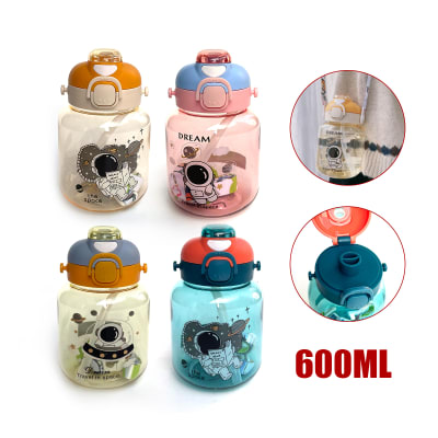 BOTELLA PARA AGUA PLASTICO ASTRONAUTA  600ML 1