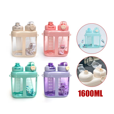 BOTELLA PARA AGUA PLASTICO CON DIVISION 1600ML 1