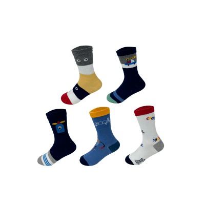 CALCETIN NIÑO MEDIA CAÑA DISEÑO SURTIDO 9-12 AÑOS1