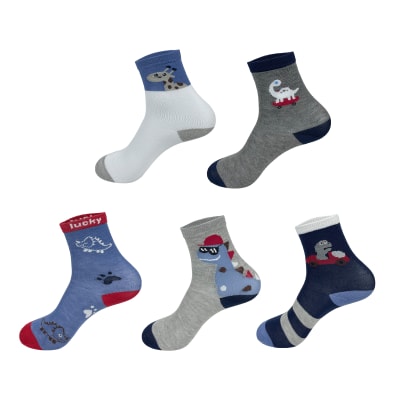 CALCETIN NIÑO MEDIA CAÑA DINOSAURIO 6-9 AÑOS1