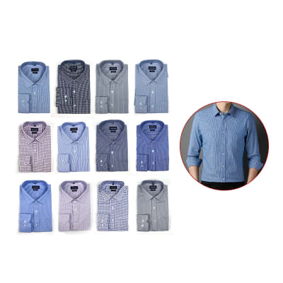 CAMISA DE HOMBRE COLORES SURTIDO DISEÑO CUADROS TALLA S/M/L/XL1