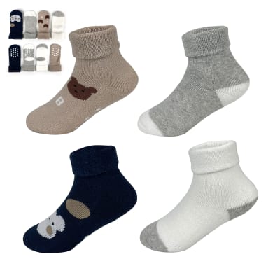 CALCETIN DE BEBE ALGODON TOALLA PLANTA GOMA  9-18 MESES1
