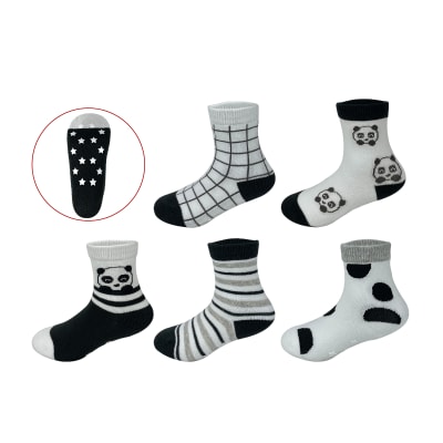 CALCETIN DE BEBE NIÑO MEDIA CAÑA DISEÑO PANDA 9-18 MESES1