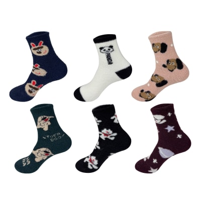 CALCETIN MUJER MONITOS TERCIOPELO DE VISON1