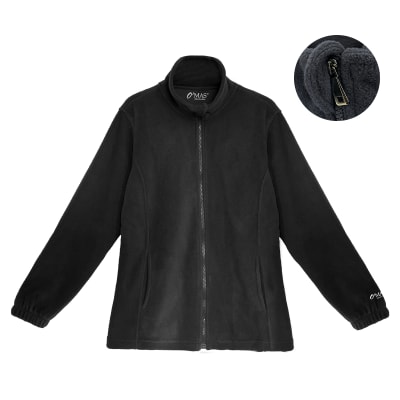 POLERON DE MUJER CON POLAR NEGRO UNIFORME CLINICO1