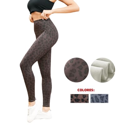 CALZA DE POLAR DEPORTIVO LEVANTA GLUTEOS LEOPARDO M/L/XL/2XL1