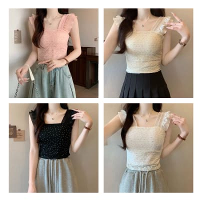 PETO ENCAJE CON RELLENO TALLA UNICA COLOR BLANCO Y NEGRO1