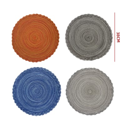 MANTEL INDIVIDUAL REDONDO 38CM COLORES SURTIDOS1