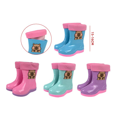 BOTAS DE AGUA PARA NIÑA TALLAS 21-25/ CAÑA  15-16CM | VENTA POR EMBALAJE1