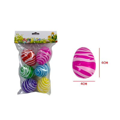 HUEVOS PARA RELLENAR DE COLORES 6PCS 6X4CM1