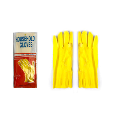 GUANTES LATEX S-M-L  COLOR AMARILLO1