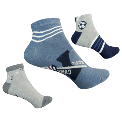 CALCETINES DE NIÑO JUVENIL CORTE TOBILLO | 12 UNID1