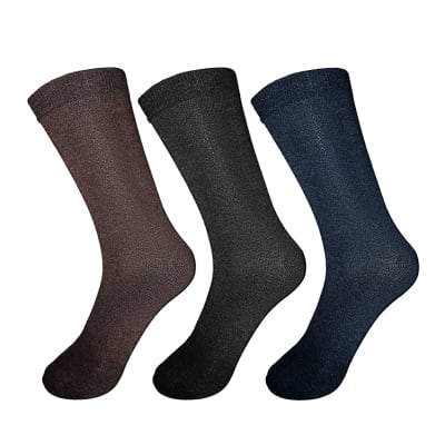 CALCETIENES DE HOMBRE CORTE ALTO COLOR LISO | 12 UNID1