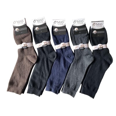 CALCETINES DE HOMBRE CAÑA LARGA LANA LISO COLRES SURTIDOS TALLA ÚNICA |12 UNID1