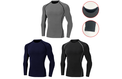 CAMISETA DE HOMBRE CON POLAR COLOR LISO PRIMERA CAPA  | 12 UNID1