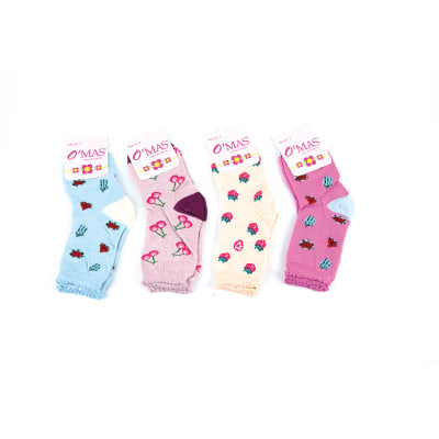 CALCETINES PARA NIÑA MEDIA CAÑA TALLA 4 | 12 UNID1