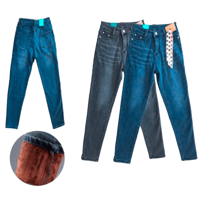 PANTALON JEANS DE MUJER AZUL CINTA CON LUNARES TALLAS SURTIDA| 12 UNID1