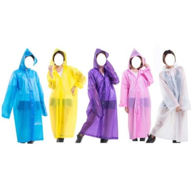 PONCHO IMPERMEABLE ADULTO UNISEX COLORES 140X70CM| 12 UNID1