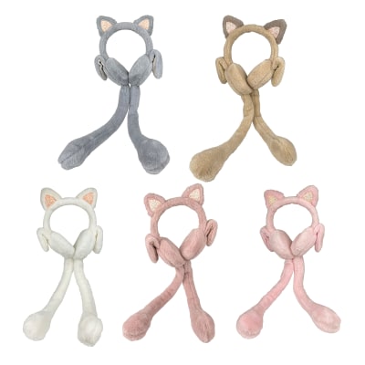TAPA OREJAS CON MOVIMIENTO COLOR LISO GATO TALLA UNICA | 12 UNID1