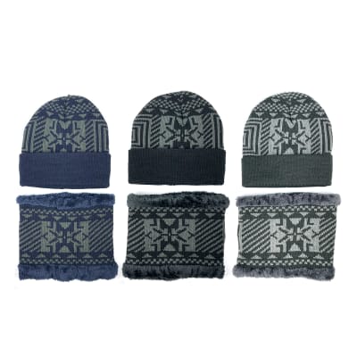 GORRO CON CUELLO HOMBRE DISEÑO SURTIDO | 12 UNID1