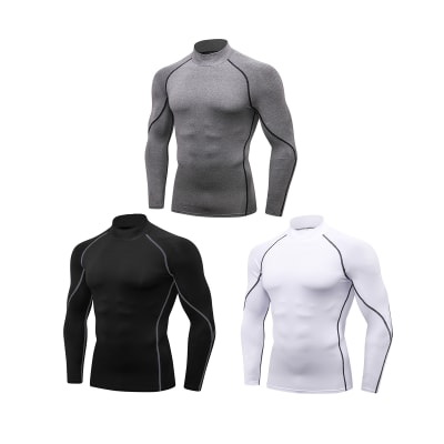 CAMISETA DE HOMBRE PRIMERA CAPA CUELLO BEATLE | 12 UNID1