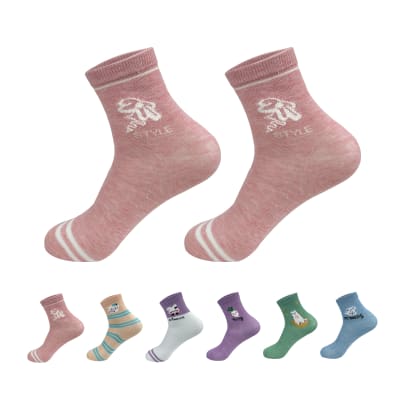 CALCETINES DE NIÑA CON DISEÑO TALLA 9-12 | 12 UNID1