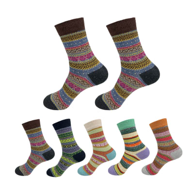 CALCETINES DE MUJER CACHEMIRA COLOR LISO | 12 UNID1