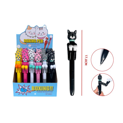 LAPIZ DISEÑO GATO BOXEO  17.8CM1