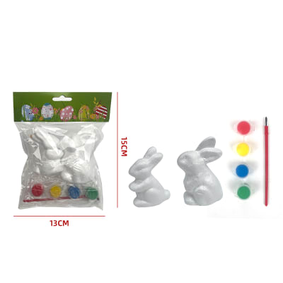 SET DE CONEJOS DE PASCUA PARA COLORES 2PCS 15X13CM1