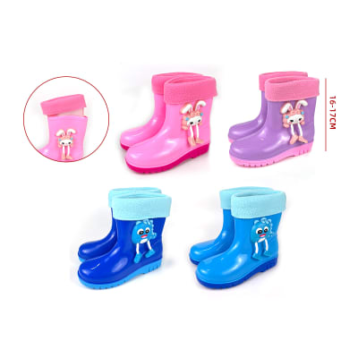 BOTAS DE AGUA INFANTIL DISEÑO CONEJO/DINOSAURIO 31-35 ALTURA 16-17CM1