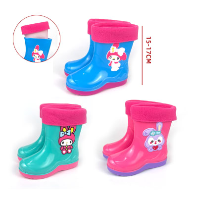 BOTAS DE AGUA INFANTIL  CONEJO TALLA 21-25 MEDIDA 15-17CM 1