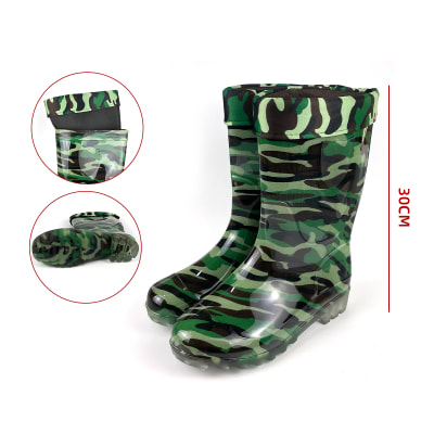 BOTAS DE AGUA ADULTO CAMUFLAJE TALLAS 39/40-44/45/30CM1