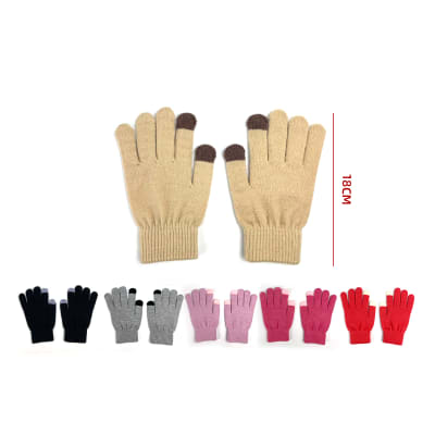 GUANTE DE LANA TACTIL LISO 18CM1