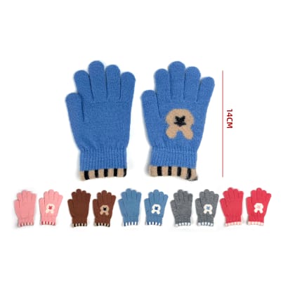 GUANTE DE LANA ESTAMPADO DISEÑO CONEJO 14CM1