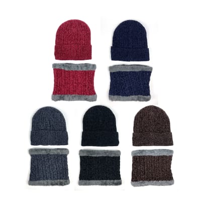 CONJUNTO ADULTO GORRO Y CUELLO DOBLE CAPA PLUSH1