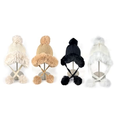 SOMBRERO GORRO PELUDO CON POMPON 30X38CM1