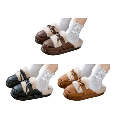 PANTUFLA MOCASIN CON LAZO INTERIOR PELUDO 36-411