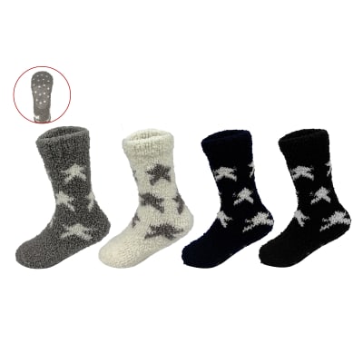 CALCETIN BEBE PLUSH CAÑA LARGA ANTIDESLIZANTE 9-18M1