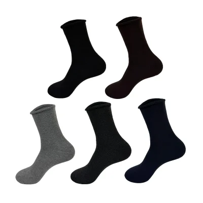 CALCETIN HOMBRE TOALLA MEDIA CAÑA LISO | 12 PARES1